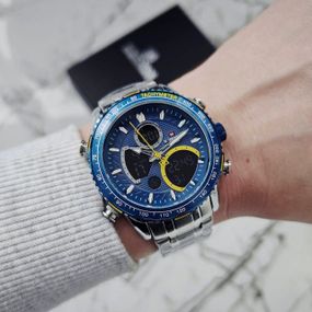 Чоловічий годинник Naviforce  9182  Silver/Blue