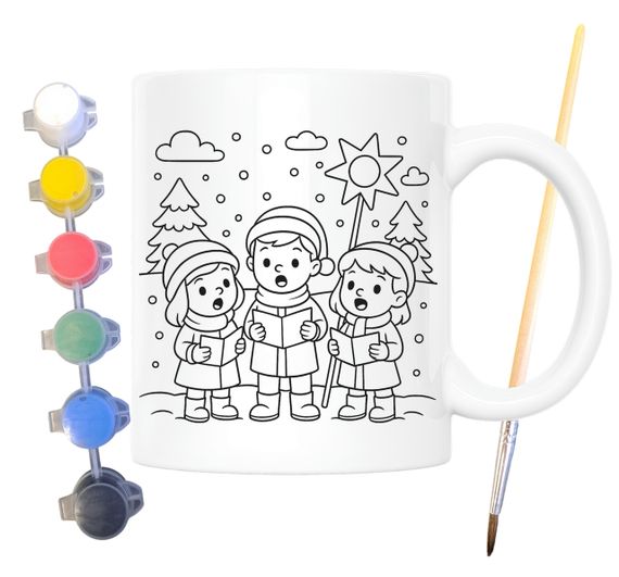 Набор для творчества кружка раскраска Коляда 330 мл белая (КР0141) | Зображення 1