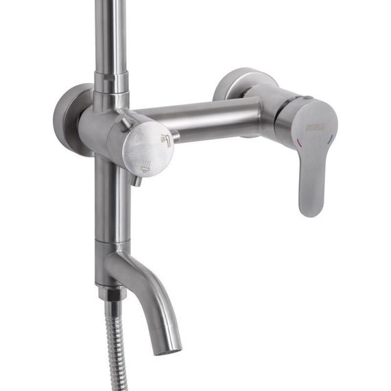 Душевая система универсальная Brinex Pure 1030 на 3 потребителя  Nickel BRIPUR1030NKL | Зображення 2