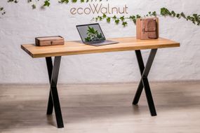 Лакированный стол EcoWalnut с прямоугольными краями M (дуб)