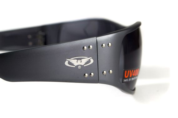 Окуляри захисні Global Vision Bad-Ass-2 GunMetal (gray), сірі в темній металевій оправі | Зображення 4
