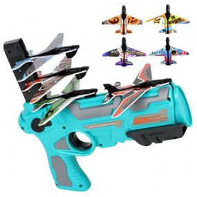 Дитячий іграшковий пістолет з літачками Air Battle катапульта з літаючими літаками (AB-1). RX-657 Колір: синій