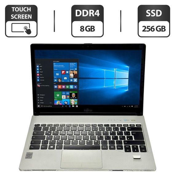 Ноутбук Б-класс Fujitsu LifeBook S904 / 13.3" (1920x1080) IPS Touch / Intel Core i5-4300U (2 (4) ядра по 1.9 - 2.9 GHz) / 8 GB DDR3 / 256 GB SSD / Intel HD Graphics 4400 / WebCam / Windows 10 Pro б/у
