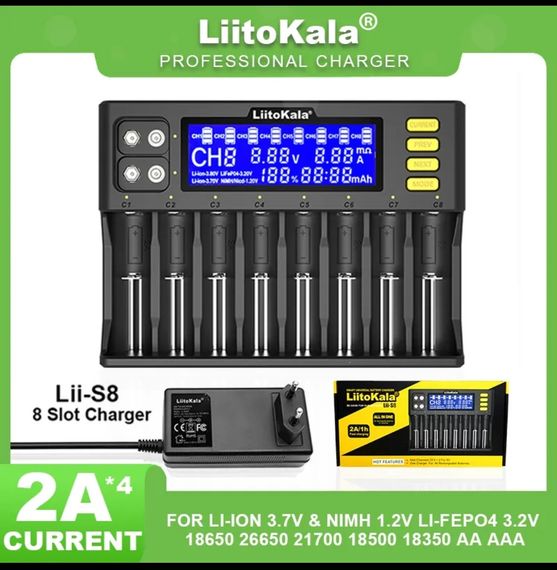 Универсальное зарядное устройство LiitoKala Lii-S8 | Зображення 2