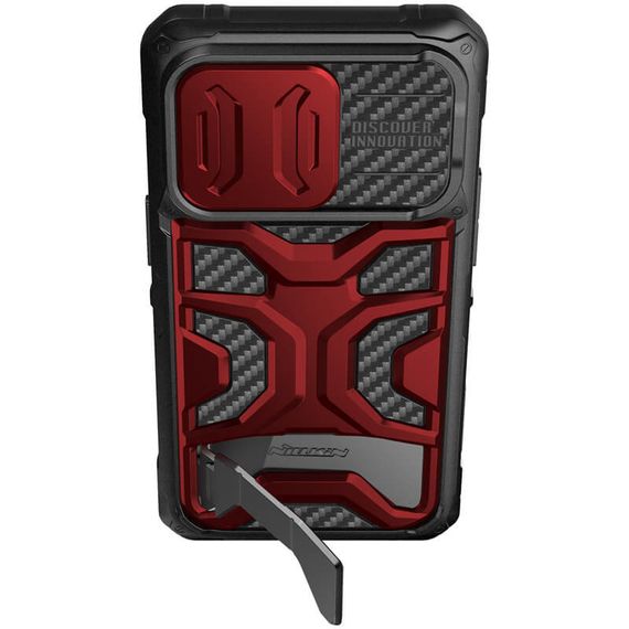 TPU+PC чохол Nillkin CamShield Adventurer Pro (шторка на камеру) для Apple iPhone 14 Pro (6.1") Maga Red | Зображення 3