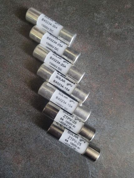 15А Запобіжник DC (є 6A, 8A, 10A /20А / 25А / 30А) 1000V  Solar Fuse PV для захисту сонячної системи LEADER | Зображення 1