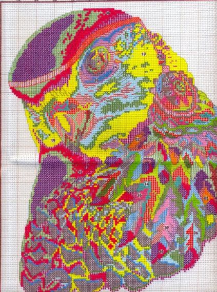 Набор для вышивания по нанесённой на канву схеме "Rainbow eagle ". AIDA 14CT printed , 34*40 см | Зображення 6