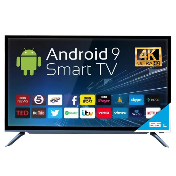 Телевізор Android TV 55" дюйми Android T2 FULL HD USB/HDMI wi-fi