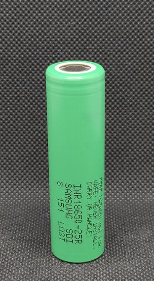 Аккумулятор высокотоковый Samsung INR18650-25R 3,6V 2500mAh ( 20A ) 1шт. | Зображення 2