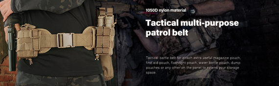 EXCELLENT ELITE SPANKER Військовий поясний ремінь Багатоцільовий патрульний ремінь з м’якою підкладкою Molle | Зображення 4