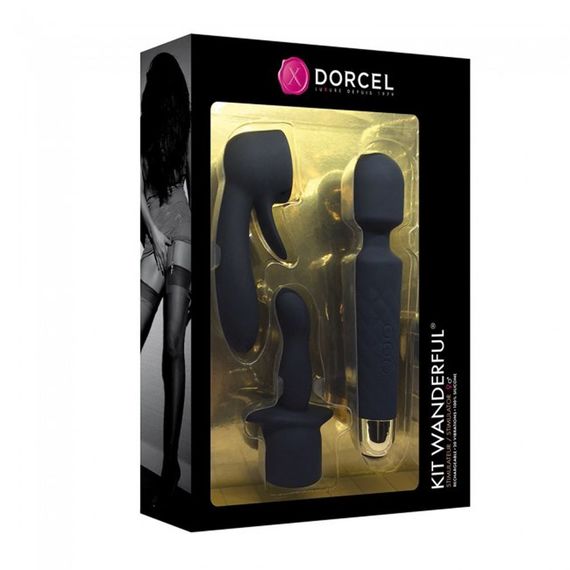 Мінівібромасажер Dorcel Kit Wanderful з насадками (анальна і вагінальна), водонепроникний | Зображення 9