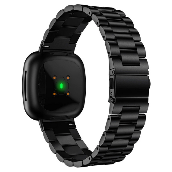 Металевий ремінець Primolux для годинника Fitbit Versa 4 / Fitbit Sense 2 - Black | Зображення 1