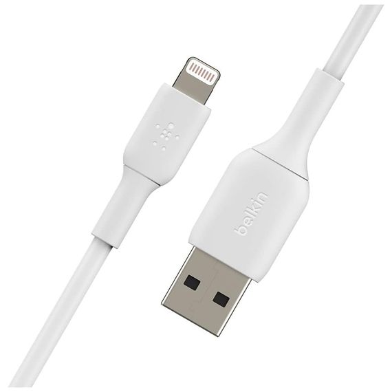 Дата кабель USB 2.0 AM to Lightning 1.0m 12W PVC (2 Pack) White Belkin (CAA001BT1MWH2PK) | Зображення 2