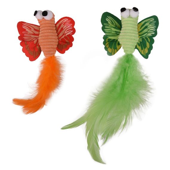 Набор игрушек для котов Flamingo Alea Butterfly, 2 шт х 5.5 см