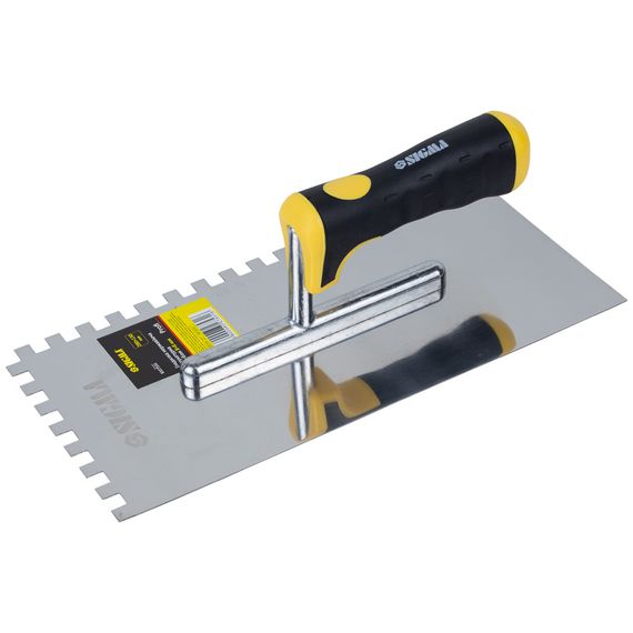 Гладилка штукатурна Sigma Profi нержавіюча 280×130мм c зубом 8×8мм 8327531