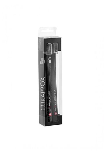 Набір зубних щіток Curaprox "Ultrasoft" CS5460/2 Duo Black, чорні d 0,10 мм (2 шт.)