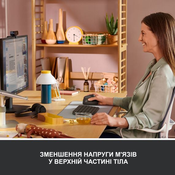 Мишка Logitech Lift Vertical Ergonomic Wireless/Bluetooth Graphite (910-006473) | Зображення 3
