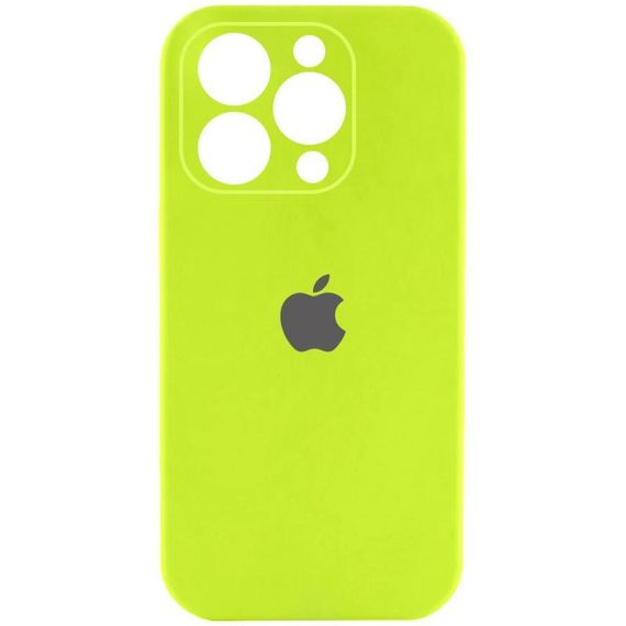 Чохол Silicone Case Full Camera Protective (AA) для Apple iPhone 14 Pro (6.1") Кислотно-зелений / Acid Green