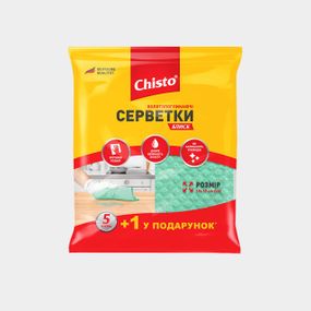 Chisto серветки вологопоглинаючі 5+1шт блиск