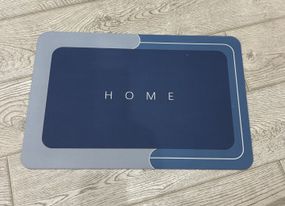 Інноваційний Суперпоглинаючий Діатомітовий Килимок HOME для ванної 38х57 см Синій