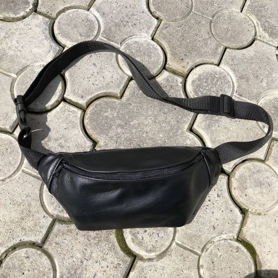 Чорна чоловіча бананка, Універсальна сумка на пояс, Чоловіча сумка барсетка, Бананка модна EO-97 | Зображення 7