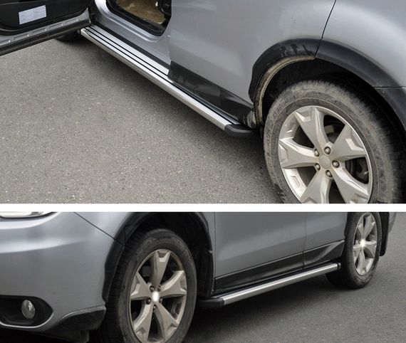 Боковые подножки Оригинал (2 шт, алюминий) для Subaru Forester 2013-2018 гг
