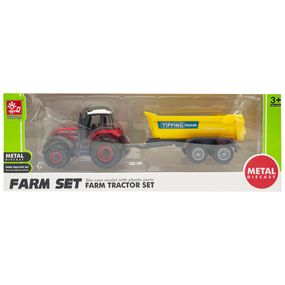 Детский трактор с прицепом "Farm Set" SQ82002-1B(Red-Yellow)