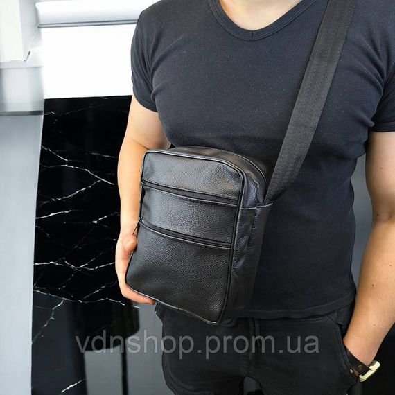 Сумка месенджер шкіряна, Практична чоловіча сумка барсетка, Сумки слінг чоловічі крос-боді PB-57 | Зображення 2