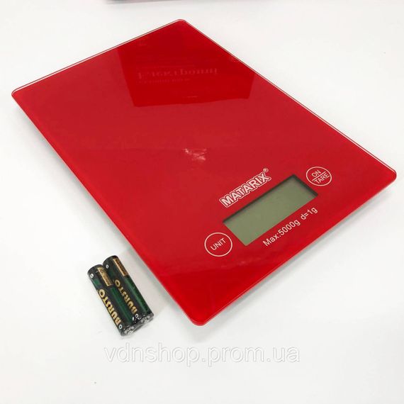 Ваги кухонні в подарунок Matarix MX-402 5 кг, Ваги для їжі кухонні з плоскою поверхнею UE-42 | Зображення 1