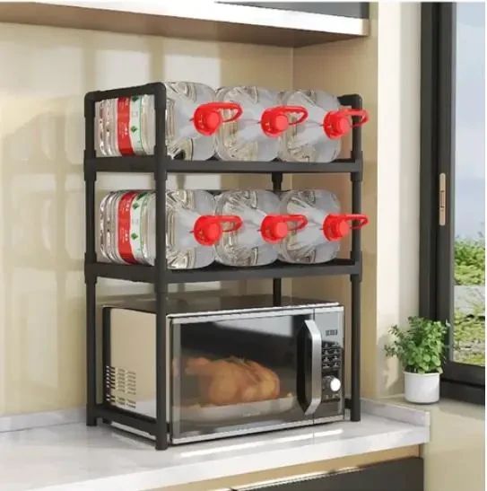Універсальна полиця-стелаж для мікрохвильової печі 2 рівня 48х26х71 см YH-6616-2 | Зображення 2