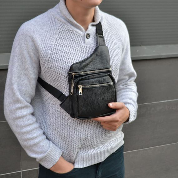 Тактическая кожаная сумка из натуральной кожи, кроссбоди, VJ-151 мессенджер мужской | Зображення 5