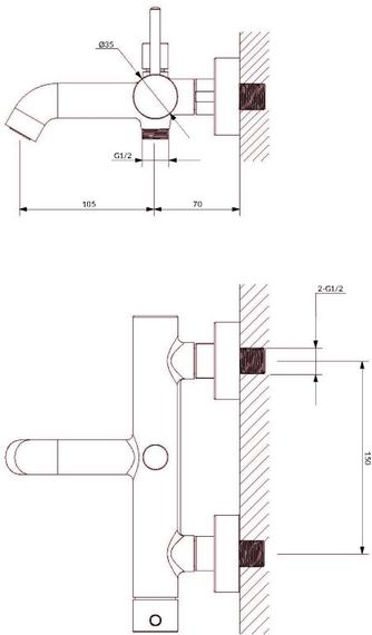 Змішувач для ванни Omnires Y chrome (Y1230CR) | Зображення 1