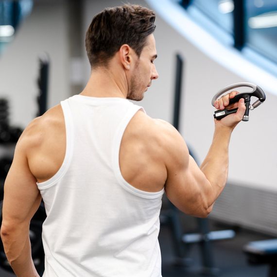 Еспандер регульований Gymtek 10-100кг з лічильником сіро-чорний | Зображення 6