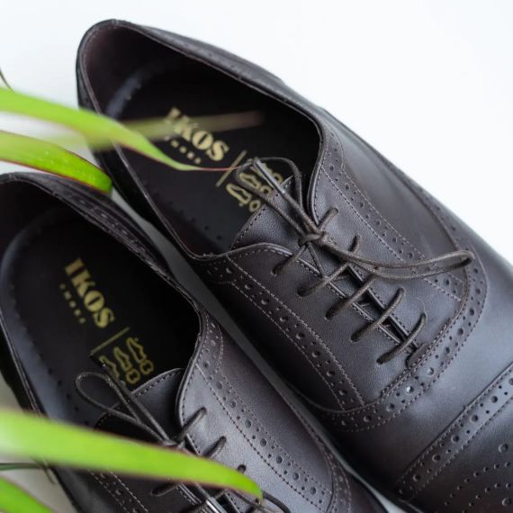 Коричневі туфлі зі шнурівкою 41 розмір | Зображення 3