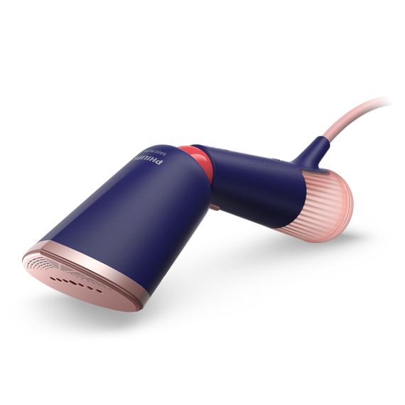 Відпарювач Philips компактний Series 5000, 1400Вт, 120мл, паровий удар -24гр, складана ручка, чохол-рукавичка, колимок, пластик, синій (STH5030/20) | Зображення 1