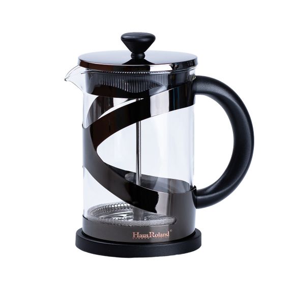Чайник прозорий заварювальний з френч пресом 800 мл Чорний HP33540B