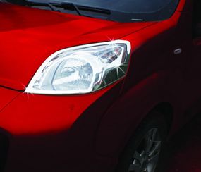 Накладки на фари (2 шт., Нерж.) Carmos - Турецька сталь для Citroen Nemo 2008-2024 рр