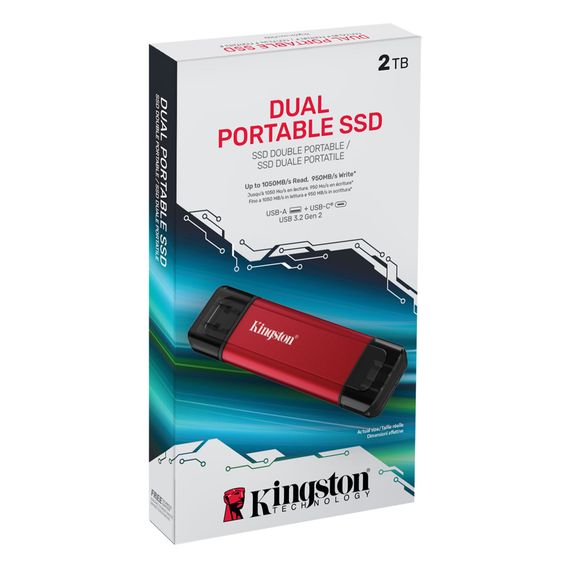 Накопичувач SSD USB Type-C 2TB Dual Portable Kingston (SPSD/2TB) | Зображення 3