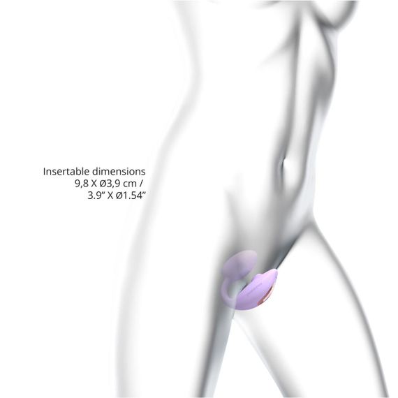 Віброяйце з вакуумною кліторальною стимуляцією Love To Love Wonderlover VIVA MAUVE sexstyle | Зображення 4