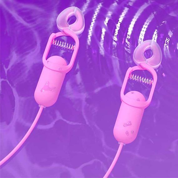 Затискачі для сосків із вібрацією GALAKUin USB 10 режимів Рожевий | Зображення 1