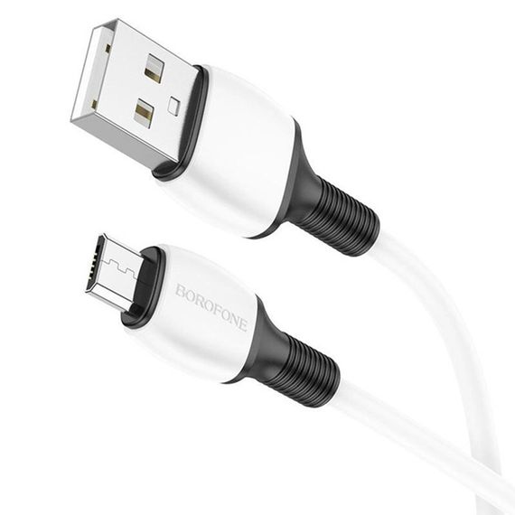 Кабель Borofone BX84, USB-Micro, 2.4A, довжина 1м, White