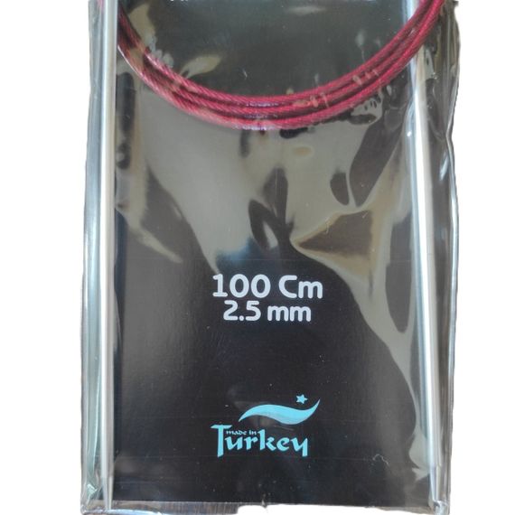 Спиці кругові металеві SpagoYarn 100 см, 2.5 мм (№2.5) для в'язання | Зображення 6