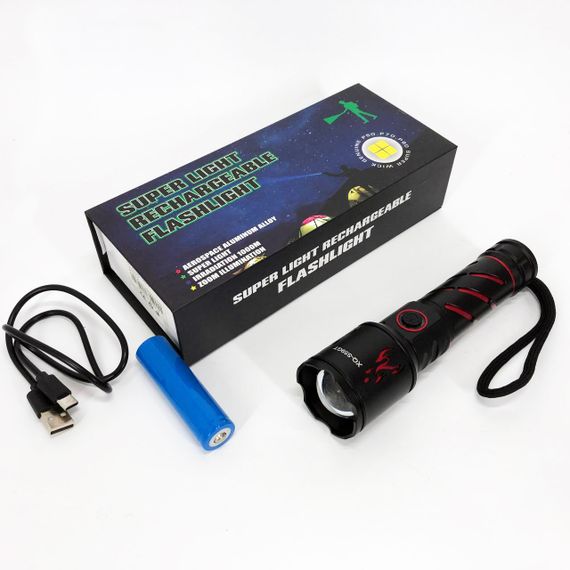 Ліхтар ручний акумуляторний XQ-S59-GT, Ліхтар ручний потужний, Кишеньковий ліхтар із usb зарядкою | Зображення 6