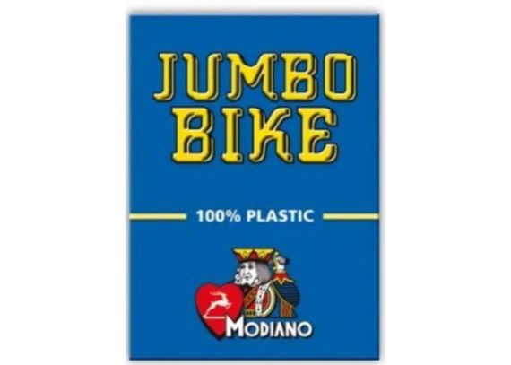 Карты игральные Modiano Bike Trophy 100% Plastic Jumbo Index (blue)
