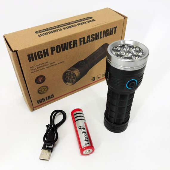 Фонарь для дома с зарядкой от розетки PLD W5185-8XHP360, Фонарь ручной батарей, Фонарик на все случаи HV-86 | Зображення 2