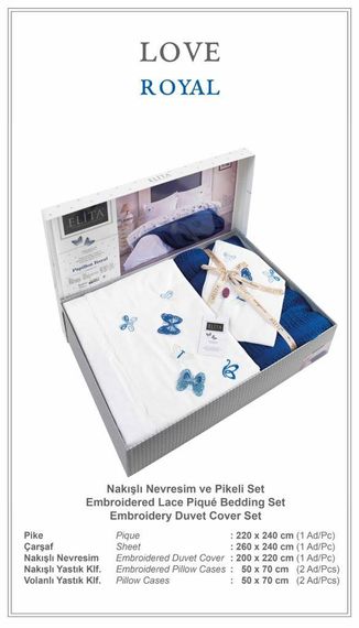 Постельное белье Elita Premium 200 х 220 см Love Royal с пледом | Зображення 1