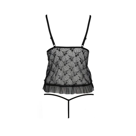 Боді монокіні з відкритими грудьми JUSTINA BODY black L/XL Passion | Зображення 3