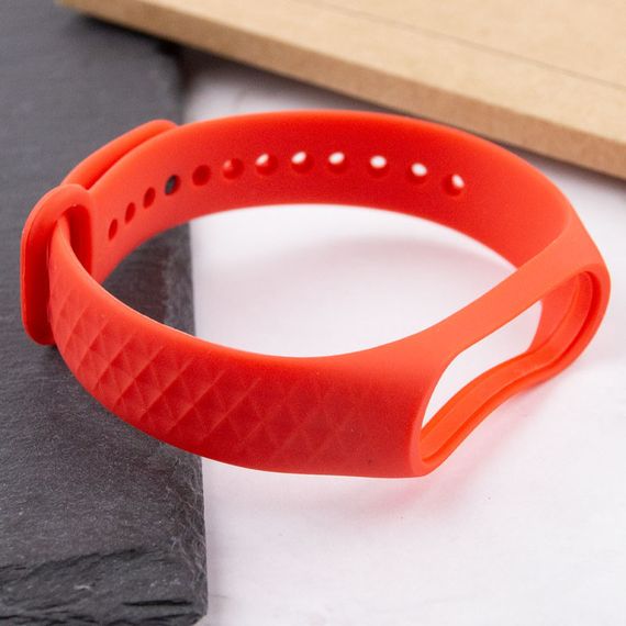 Ремешок Rhomb для Xiaomi Mi Band 3/4 Червоний | Зображення 4