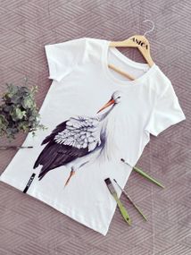 Футболка женская с принтом повседневная S Белая