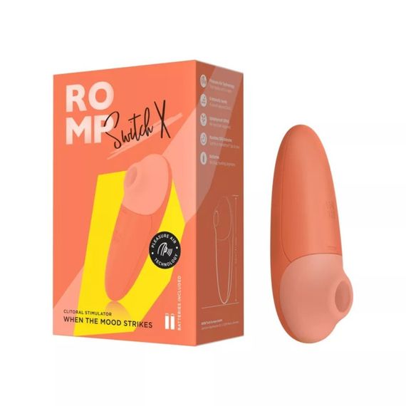 Вакуумный стимулятор клитора ROMP Switch X, оранжевый sexstyle